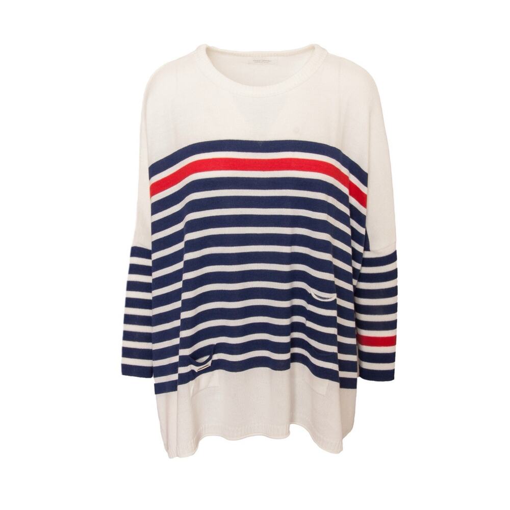 MER-SEA Catalina Crewneck Traveler Sweater One Size Preppy Coastal